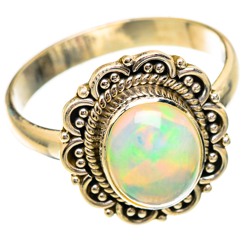 Ethiopian Opal Rings handcrafted by Ana Silver Co - RING117376 - Photo 2
