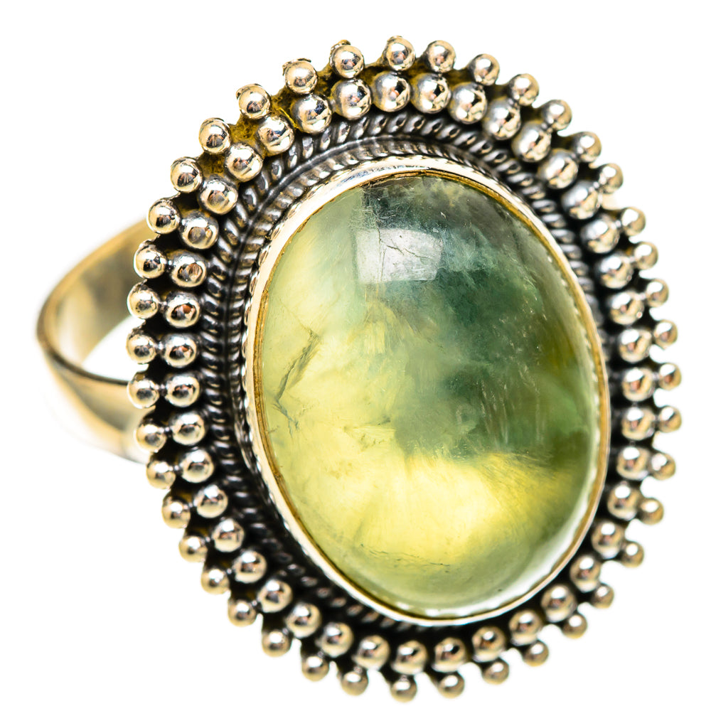 Prehnite Rings handcrafted by Ana Silver Co - RING117381 - Photo 2