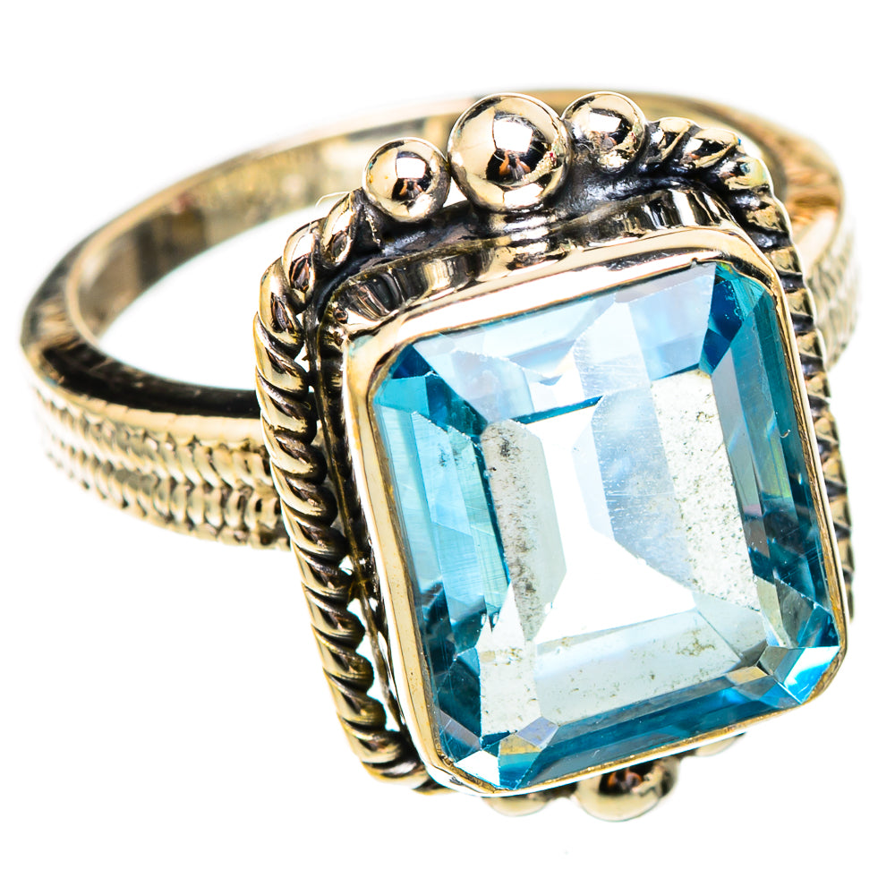 Blue Topaz Rings handcrafted by Ana Silver Co - RING117405 - Photo 2