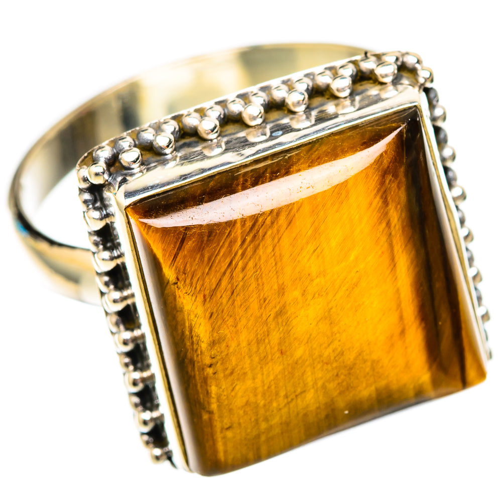 Tiger Eye Rings handcrafted by Ana Silver Co - RING117409 - Photo 2