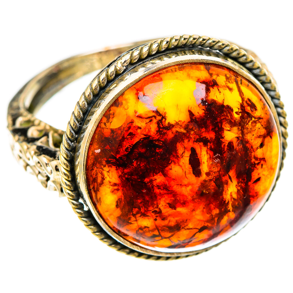 Baltic Amber Rings handcrafted by Ana Silver Co - RING117412 - Photo 2