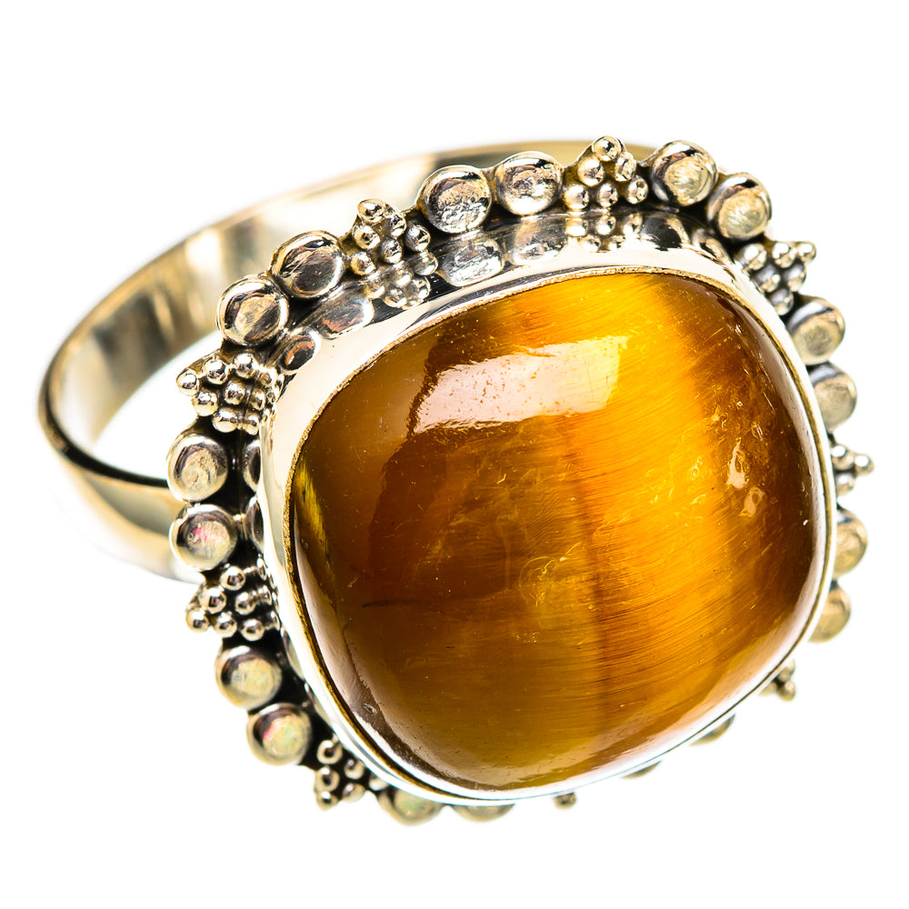 Tiger Eye Rings handcrafted by Ana Silver Co - RING117437 - Photo 2