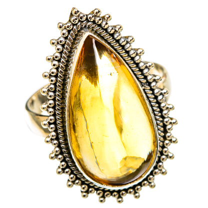 Citrine Sugarloaf Rings handcrafted by Ana Silver Co - RING117440 - Photo 2