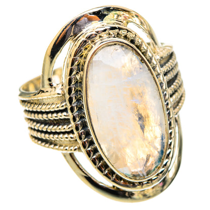 Rainbow Moonstone Rings handcrafted by Ana Silver Co - RING117452 - Photo 2