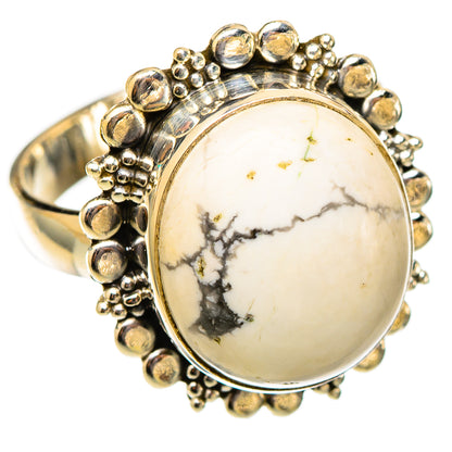 Howlite Rings handcrafted by Ana Silver Co - RING117453 - Photo 2