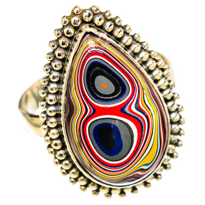 Fordite Rings handcrafted by Ana Silver Co - RING117455 - Photo 2