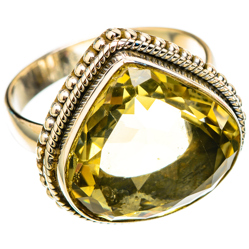 Lemon Quartz Rings handcrafted by Ana Silver Co - RING117459 - Photo 2