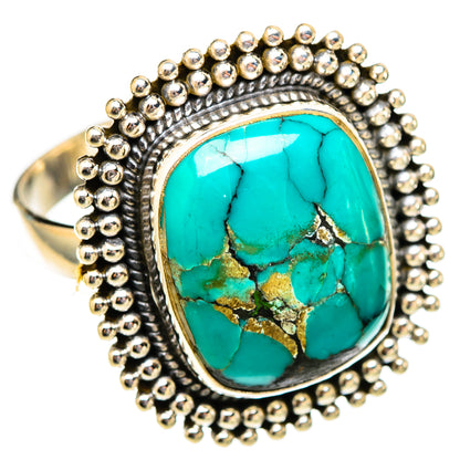 Tibetan Turquoise Rings handcrafted by Ana Silver Co - RING117460 - Photo 2
