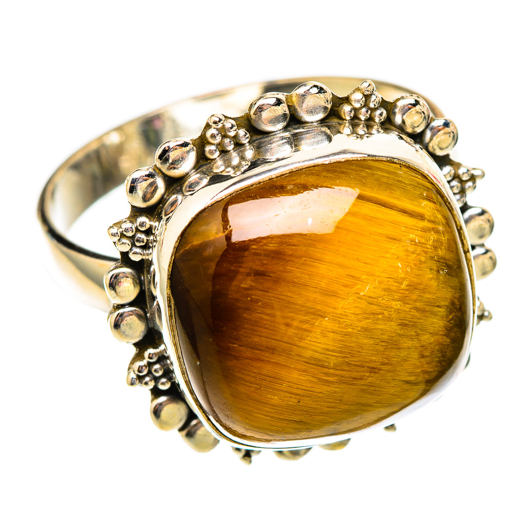 Tiger Eye Rings handcrafted by Ana Silver Co - RING117466 - Photo 2