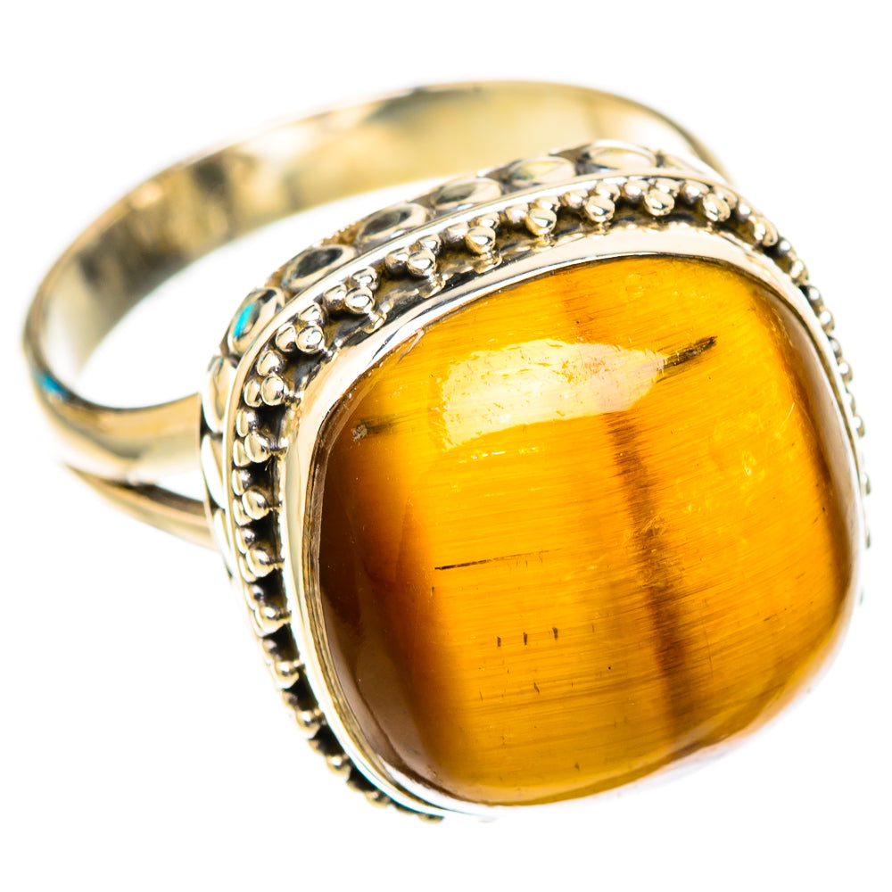 Tiger Eye Rings handcrafted by Ana Silver Co - RING117467 - Photo 2