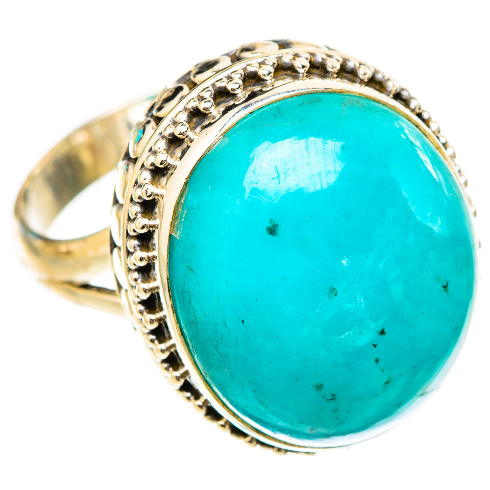 Peruvian Chrysocolla Rings handcrafted by Ana Silver Co - RING117487 - Photo 2