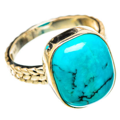 Tibetan Turquoise Rings handcrafted by Ana Silver Co - RING117489 - Photo 2