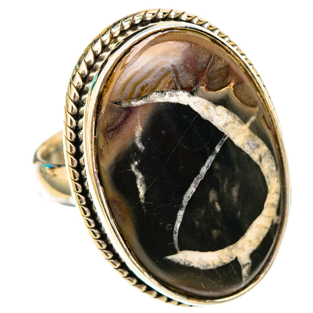 Septarian Geode Rings handcrafted by Ana Silver Co - RING117493 - Photo 2