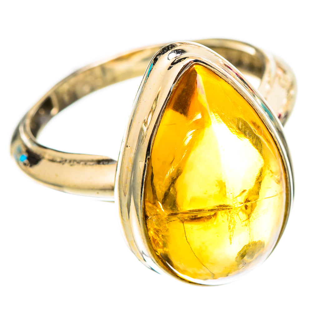 Citrine Sugarloaf Rings handcrafted by Ana Silver Co - RING117494 - Photo 2