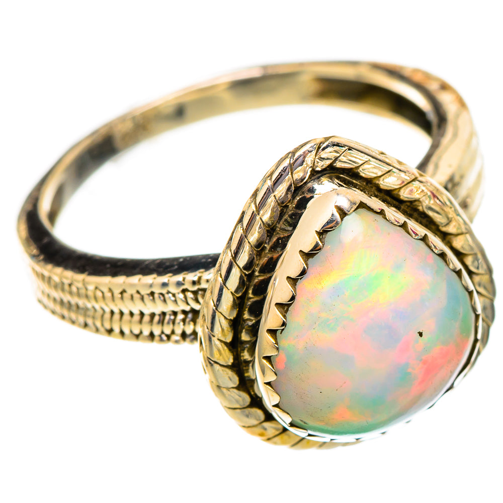Ethiopian Opal Rings handcrafted by Ana Silver Co - RING117508 - Photo 2