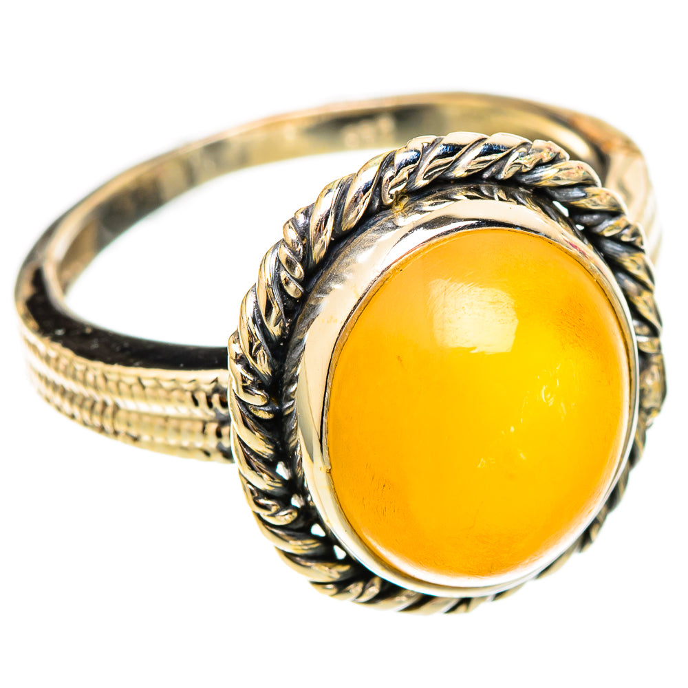 Peach Moonstone Rings handcrafted by Ana Silver Co - RING117519 - Photo 2