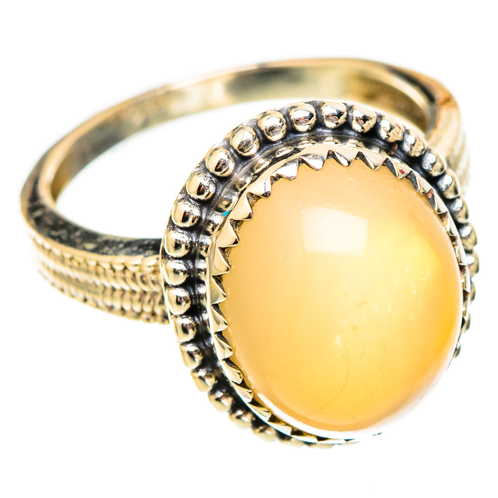 Peach Moonstone Rings handcrafted by Ana Silver Co - RING117542 - Photo 2
