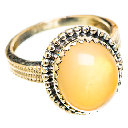 Peach Moonstone Rings handcrafted by Ana Silver Co - RING117542 - Photo 2