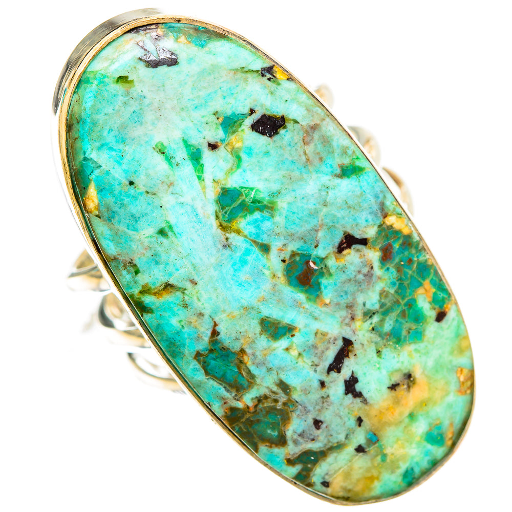 Tibetan Turquoise Rings handcrafted by Ana Silver Co - RING117566 - Photo 2