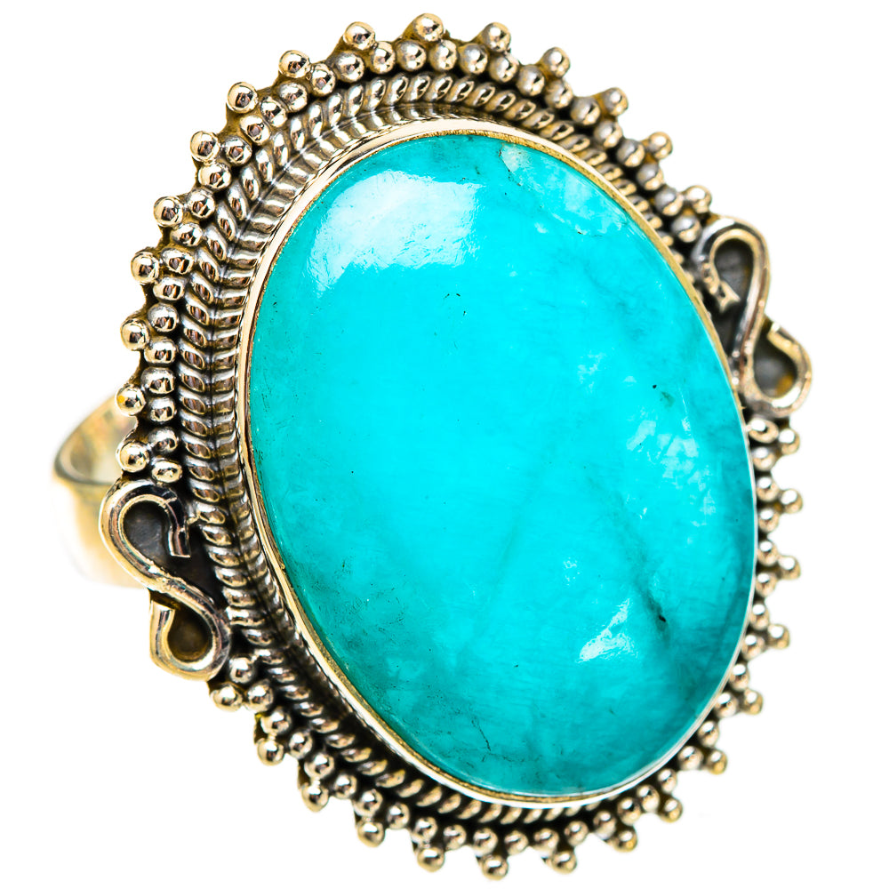 Peruvian Amazonite Rings handcrafted by Ana Silver Co - RING117568 - Photo 2