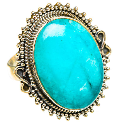 Peruvian Amazonite Rings handcrafted by Ana Silver Co - RING117568 - Photo 2