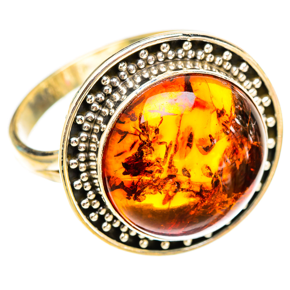 Baltic Amber Rings handcrafted by Ana Silver Co - RING117579 - Photo 2