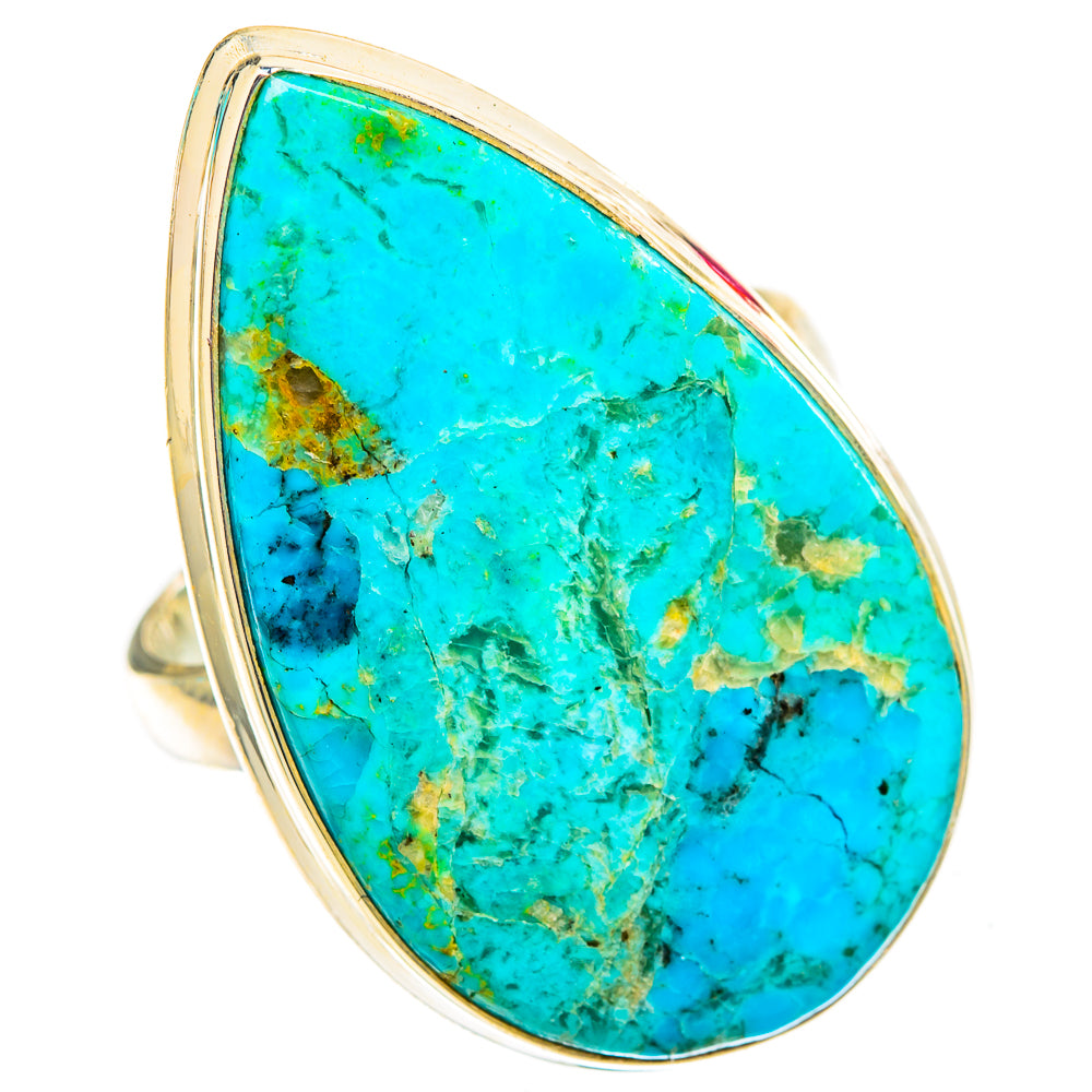 Peruvian Chrysocolla Rings handcrafted by Ana Silver Co - RING117601 - Photo 2
