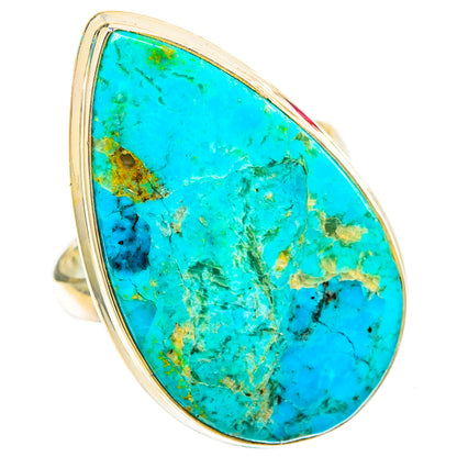 Peruvian Chrysocolla Rings handcrafted by Ana Silver Co - RING117601 - Photo 2