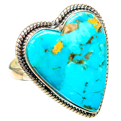 Peruvian Chrysocolla Rings handcrafted by Ana Silver Co - RING117605 - Photo 2