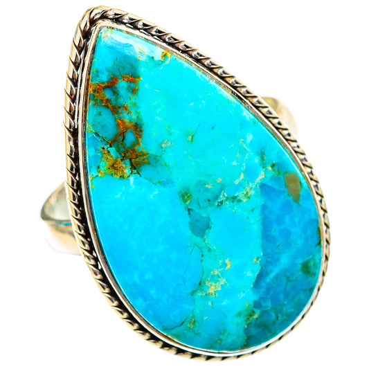 Peruvian Chrysocolla Rings handcrafted by Ana Silver Co - RING117607 - Photo 2