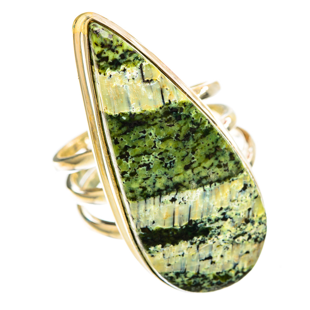 Green Swiss Opal Rings handcrafted by Ana Silver Co - RING117608 - Photo 2