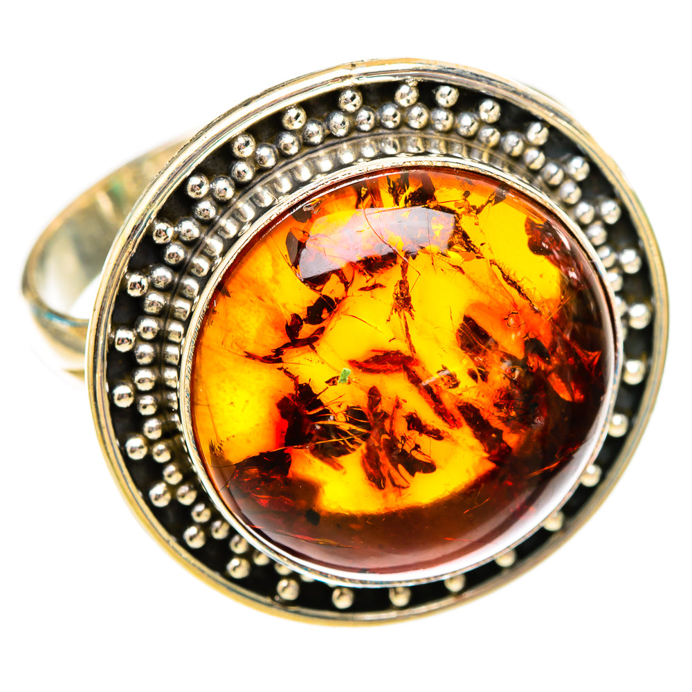 Baltic Amber Rings handcrafted by Ana Silver Co - RING117614 - Photo 2