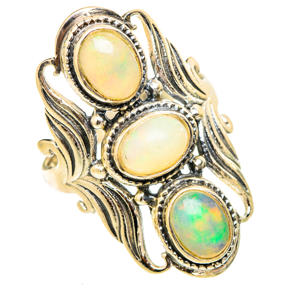 Ethiopian Opal Rings handcrafted by Ana Silver Co - RING117626 - Photo 2