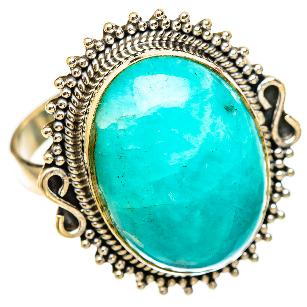 Peruvian Amazonite Rings handcrafted by Ana Silver Co - RING117630 - Photo 2