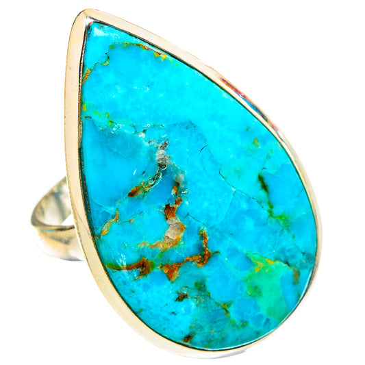 Peruvian Chrysocolla Rings handcrafted by Ana Silver Co - RING117633 - Photo 2
