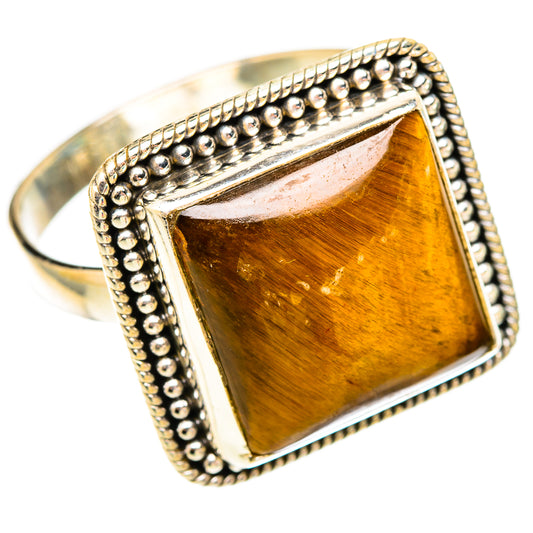 Tiger Eye Rings handcrafted by Ana Silver Co - RING117639 - Photo 2