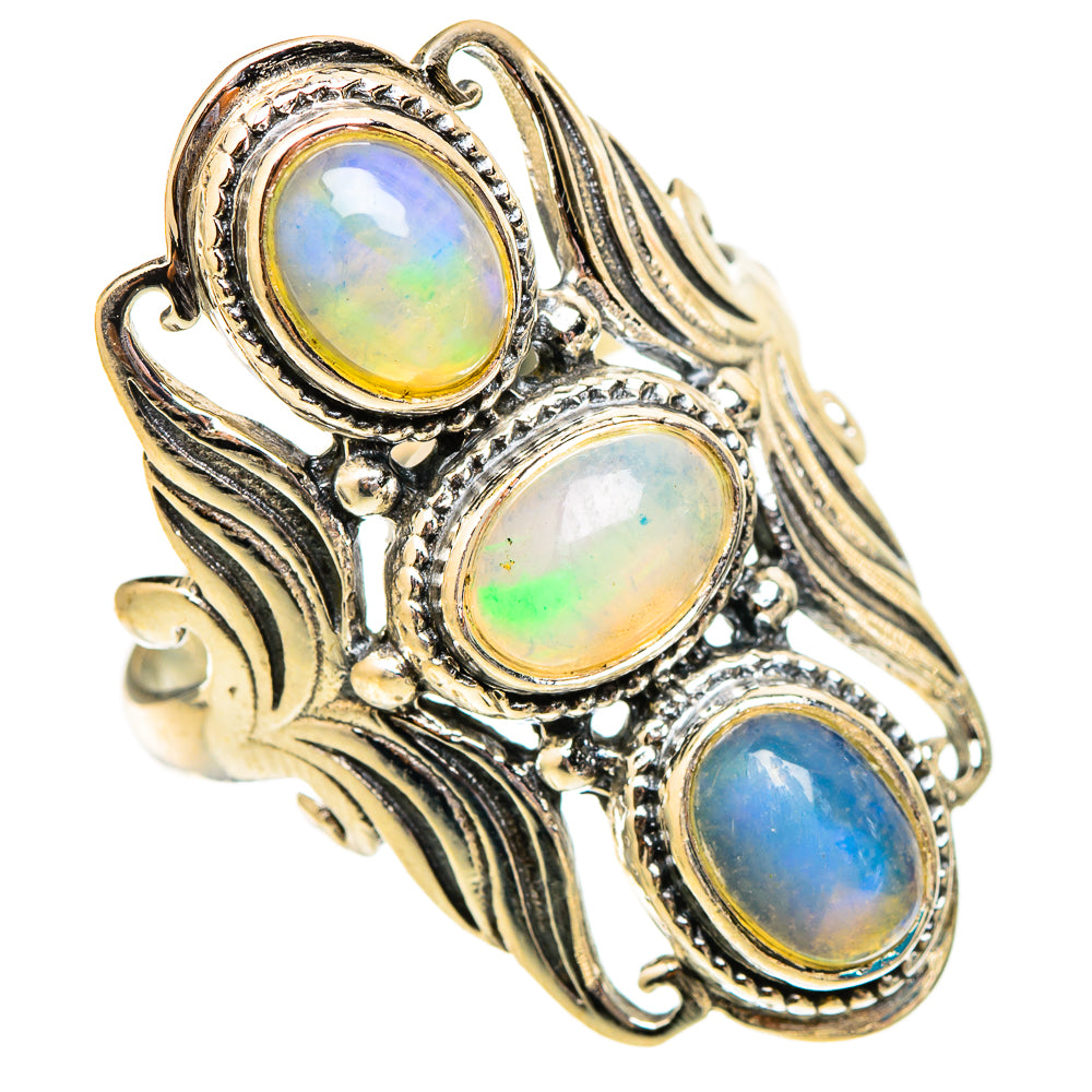 Ethiopian Opal Rings handcrafted by Ana Silver Co - RING117655 - Photo 2