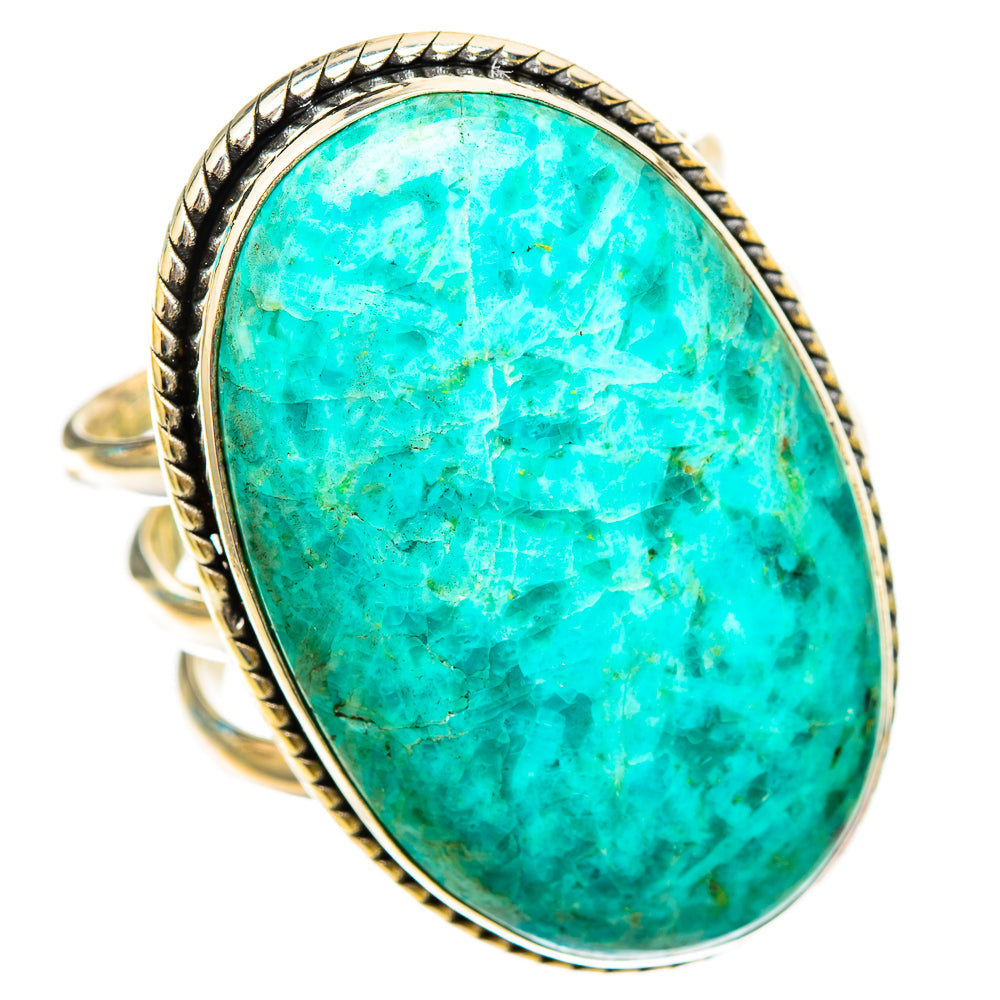Peruvian Chrysocolla Rings handcrafted by Ana Silver Co - RING117656 - Photo 2