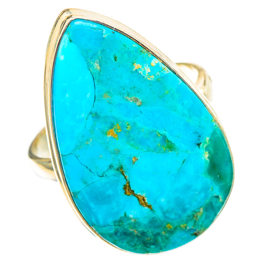 Peruvian Chrysocolla Rings handcrafted by Ana Silver Co - RING117658 - Photo 2