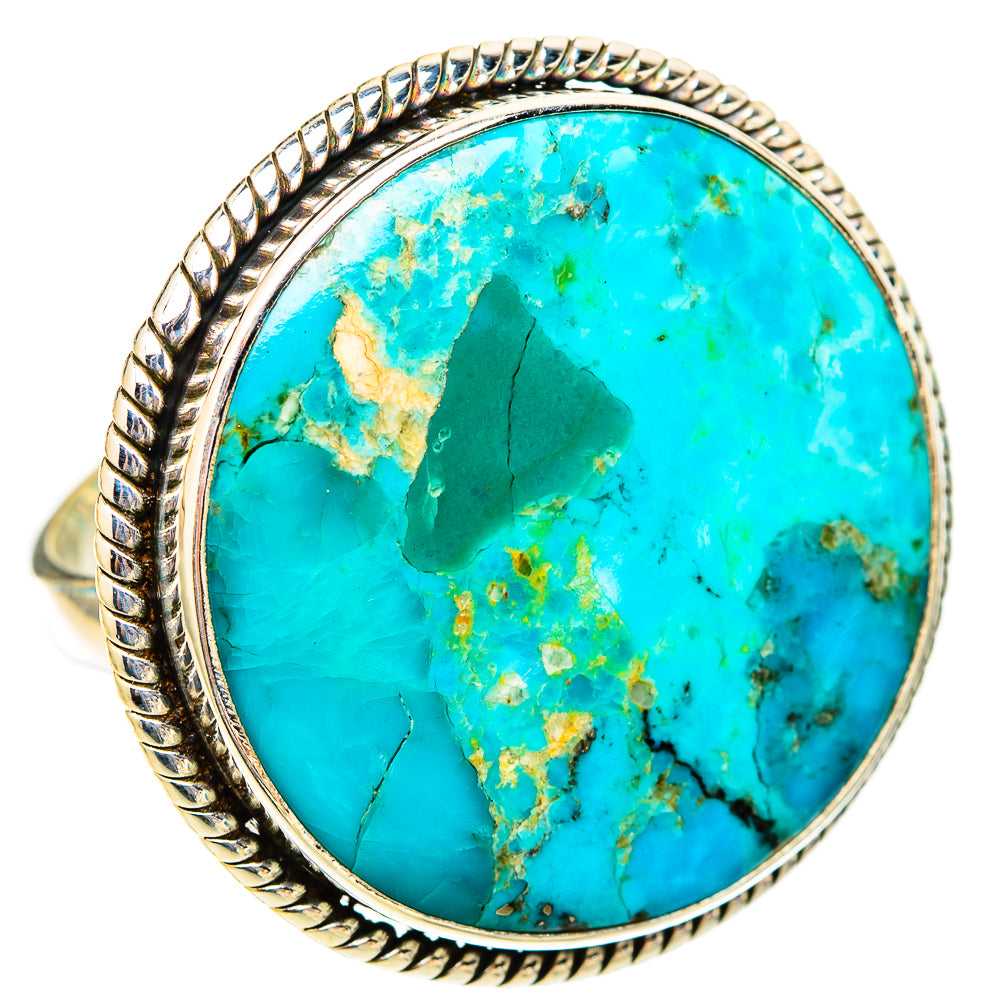 Peruvian Chrysocolla Rings handcrafted by Ana Silver Co - RING117666 - Photo 2