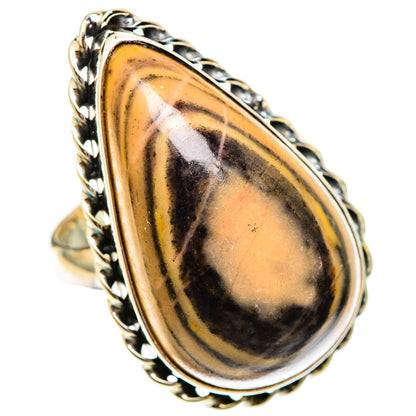 Bumble Bee Jasper Rings handcrafted by Ana Silver Co - RING117670 - Photo 2