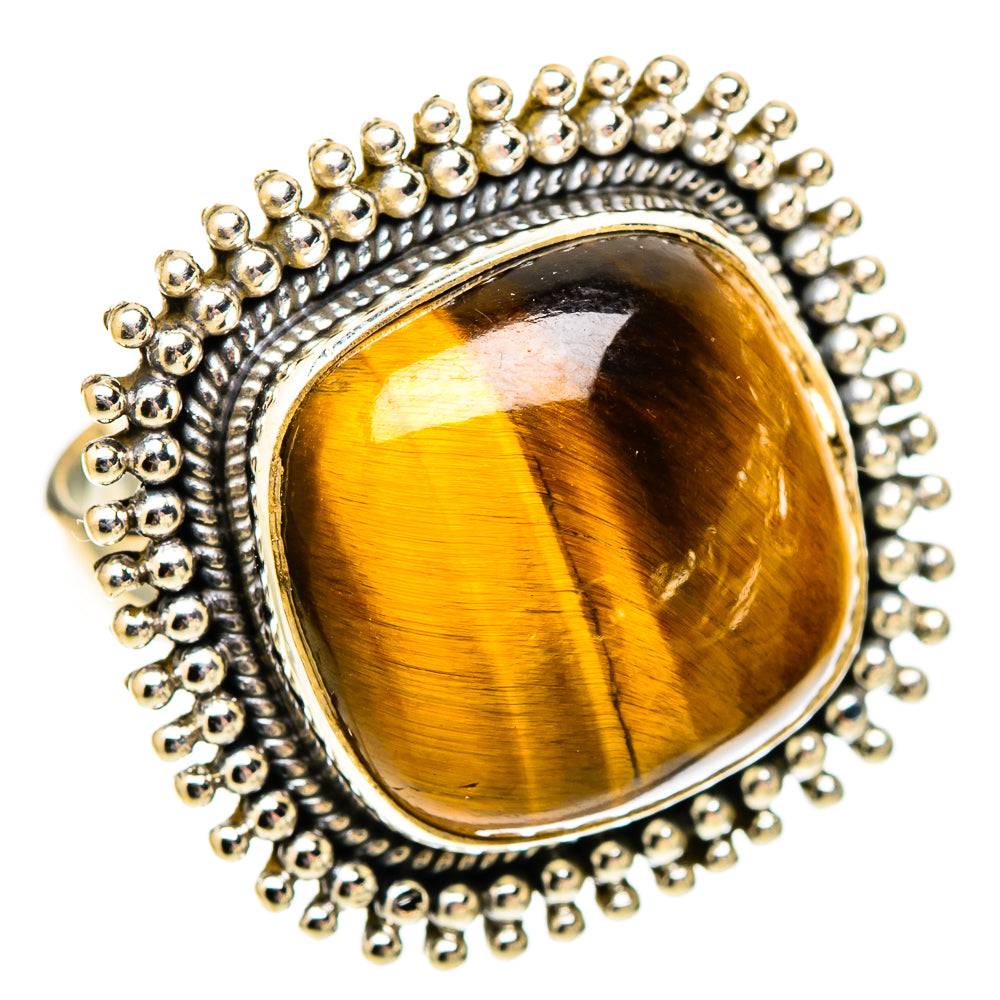 Tiger Eye Rings handcrafted by Ana Silver Co - RING117671 - Photo 2