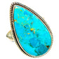 Peruvian Chrysocolla Rings handcrafted by Ana Silver Co - RING117690 - Photo 2