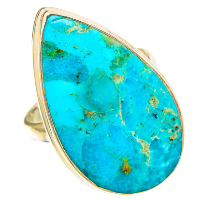 Peruvian Chrysocolla Rings handcrafted by Ana Silver Co - RING117694 - Photo 2