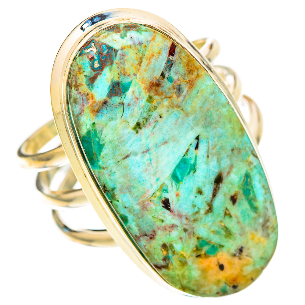 Large oval turquoise gemstone ring with sterling silver bezel and prongs