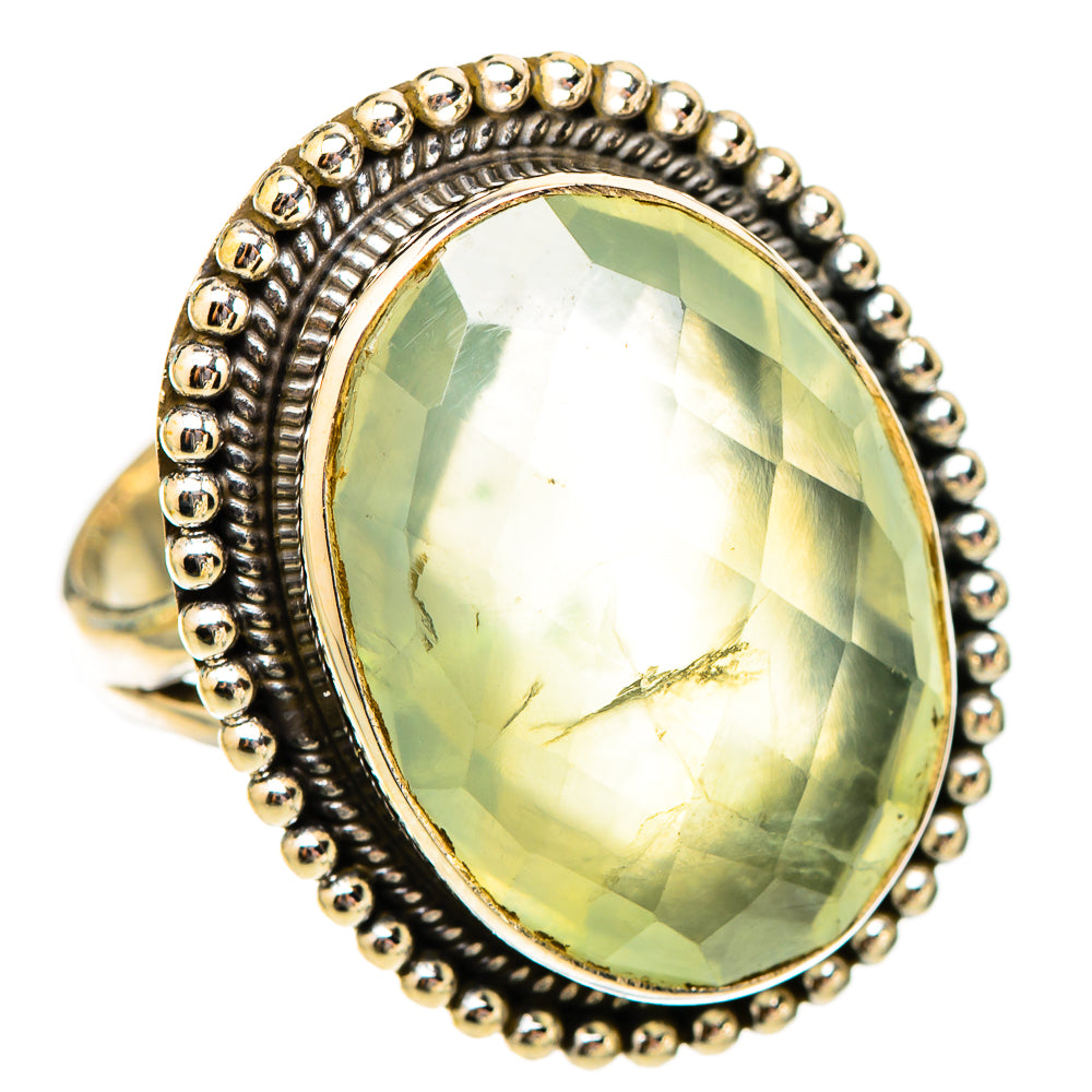 Prehnite Rings handcrafted by Ana Silver Co - RING117697 - Photo 2