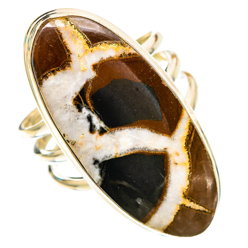 Septarian Geode Rings handcrafted by Ana Silver Co - RING117698 - Photo 2