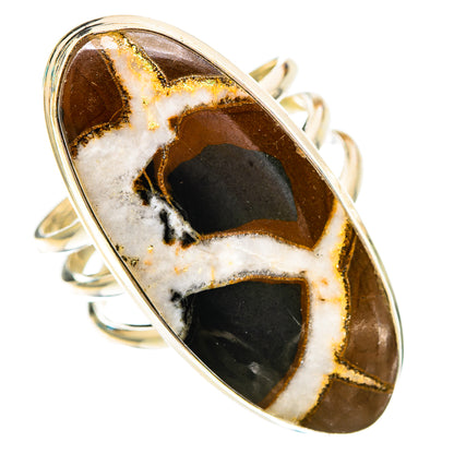 Septarian Geode Rings handcrafted by Ana Silver Co - RING117698 - Photo 2