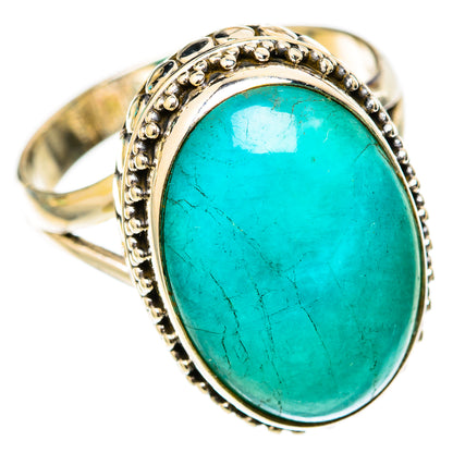 Peruvian Amazonite Rings handcrafted by Ana Silver Co - RING117699 - Photo 2