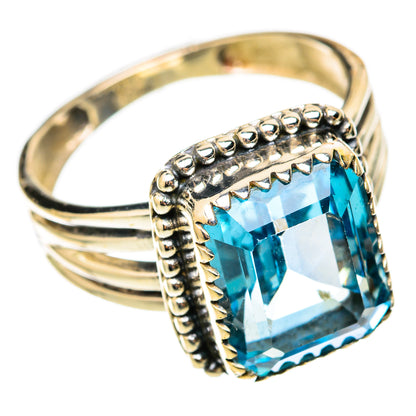 Blue Topaz Rings handcrafted by Ana Silver Co - RING117702 - Photo 2